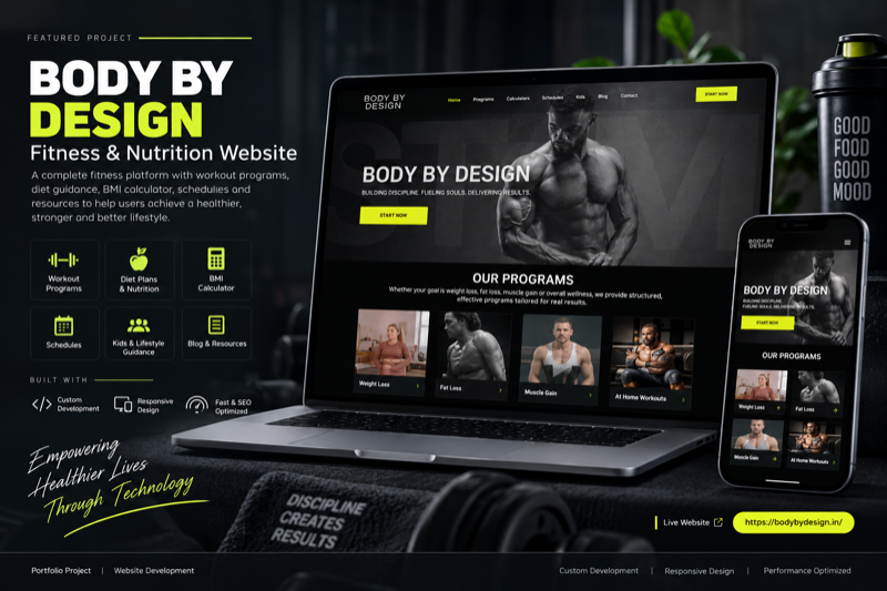 Body By Design website - built by GeekPeek